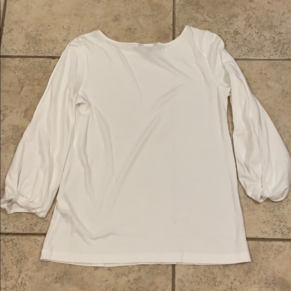 Banana Republic White Looped-End Sleeve Top XS - Picture 5 of 7